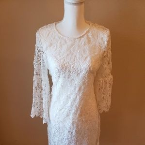 White Lace Dress Sz 8 BNWT